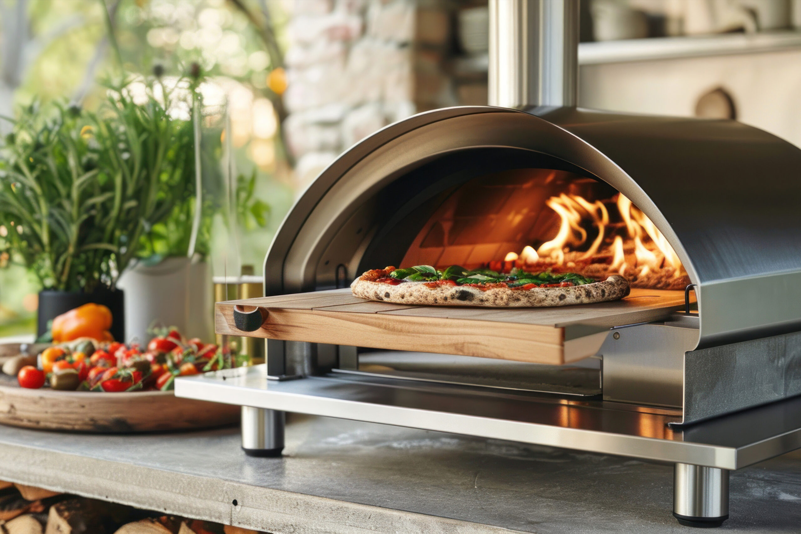Ninja Artisan Outdoor-Elektro-Pizzaofen und Heißluftfritteuse